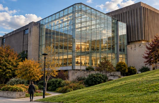 The atrium and its contemporary architectural features